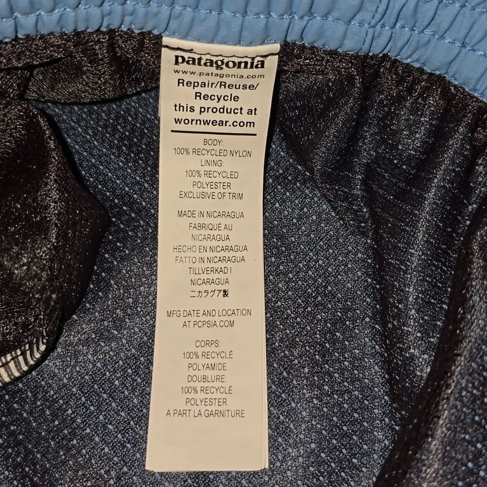 Patagonia Light Blue Men's Baggies 5